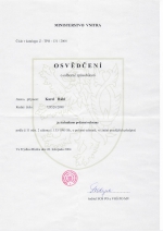 Certifikáty a osvědčení 